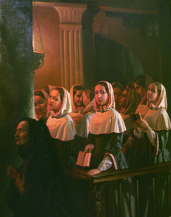 Н. К. Зацепин. Монастырки на клиросе. 1852